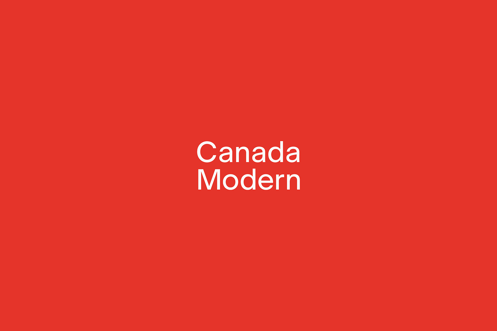 Canada Modern - Identity and website