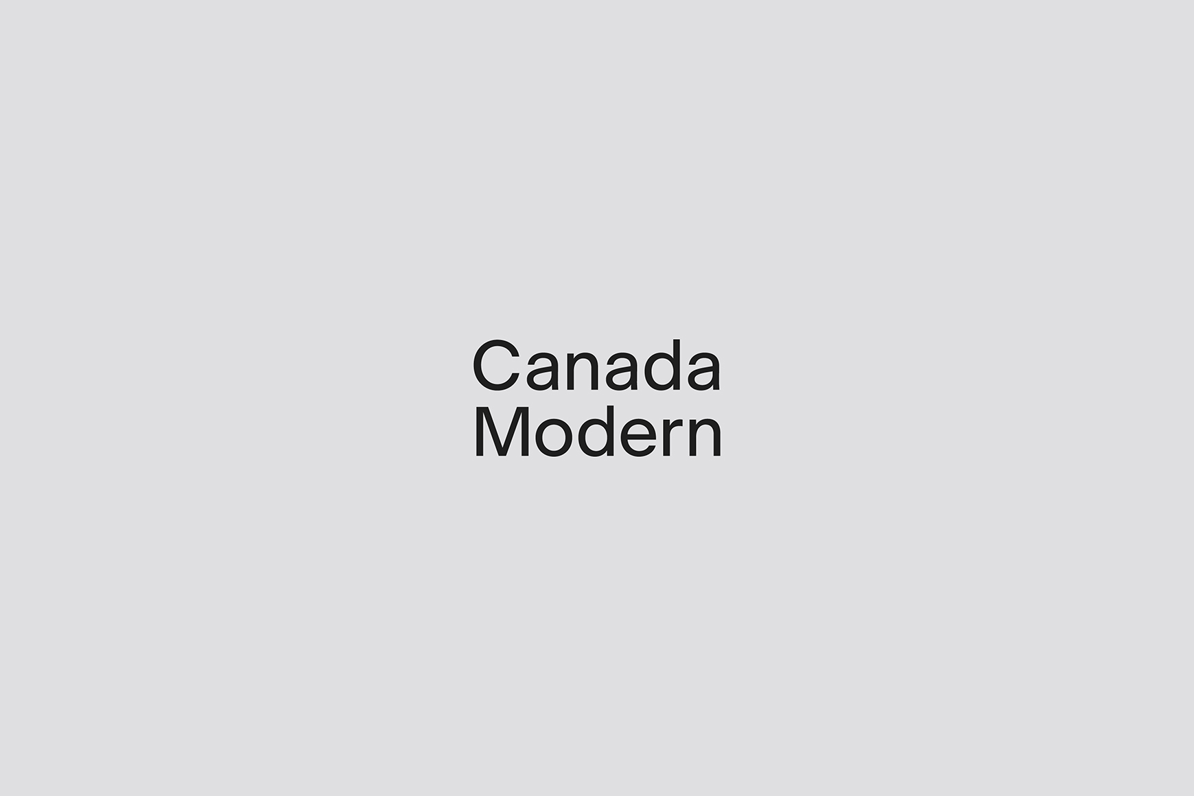 Canada Modern - Identity and website